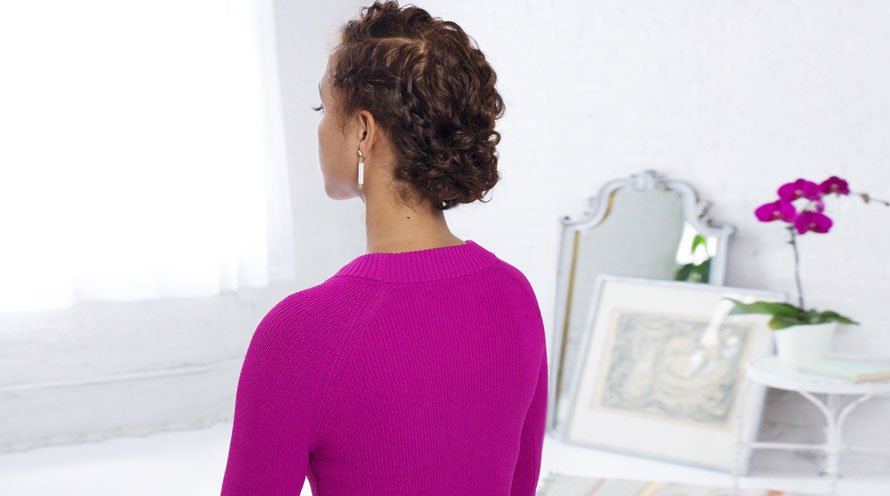 curly hair updo